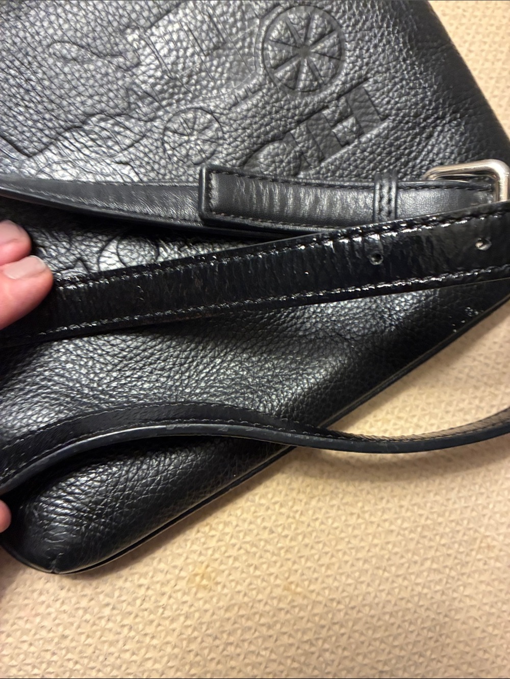 Genuine Coach Black jes slim Leather  Embossed Coach Crossbody Bag 2020 - Picture 10 of 10